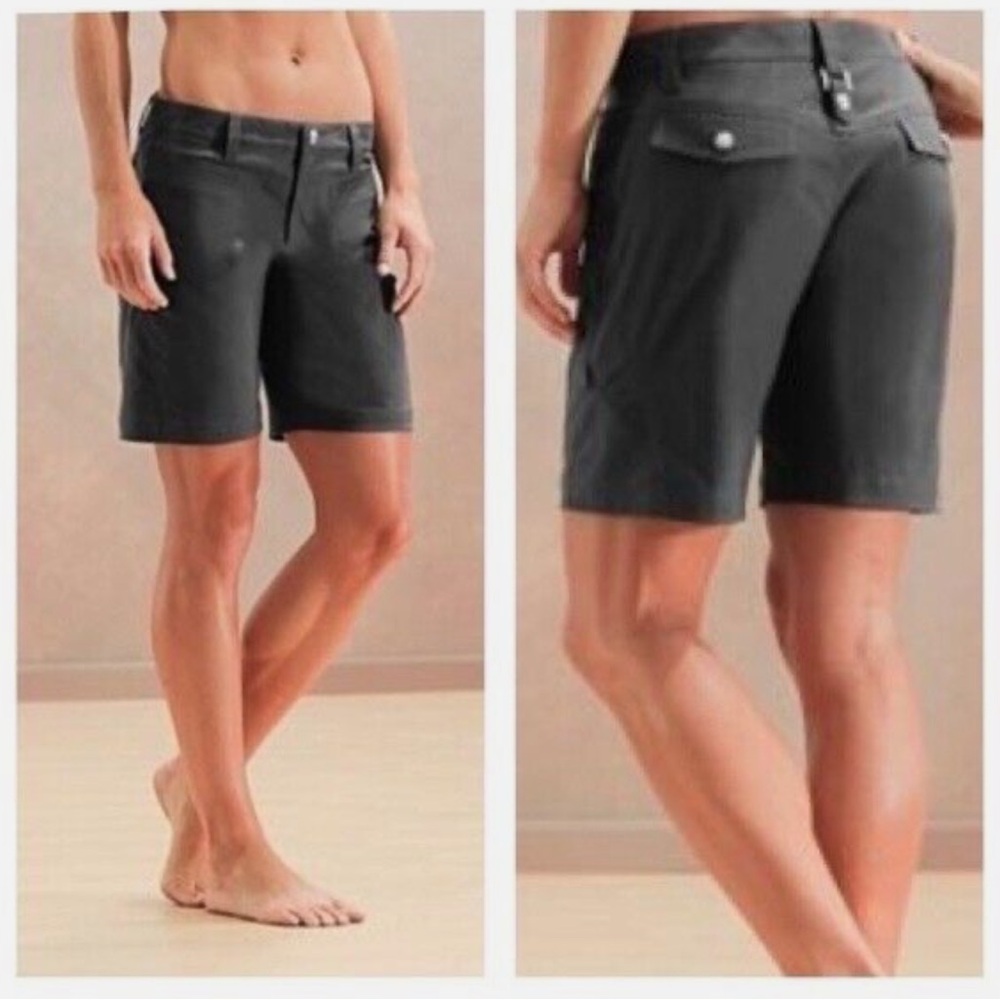 Athleta Black Bermuda Shorts Mid-Thigh Length Relaxed Fit